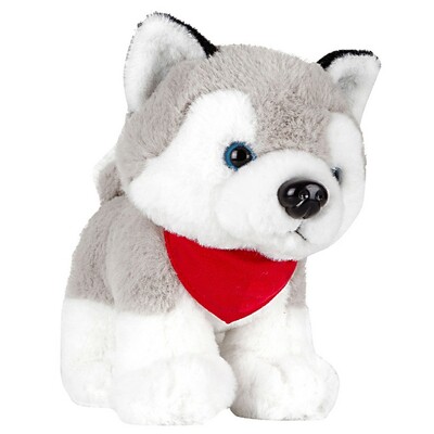 Hund Husky mit rotem Halstuch | Trooper