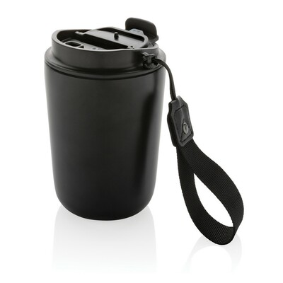 Mug iso en acier inoxydable recyclé RCS avec lanière Cuppa