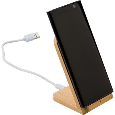 Wireless Bambus-Ladegerät 5W, Telefonständer