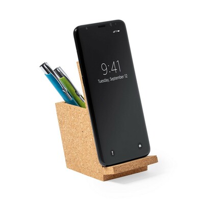 Porte-stylo en liège, support pour téléphone