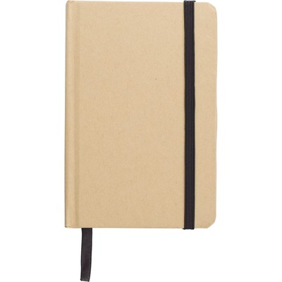 Notizbuch A6 aus recyceltem Kraftpapier, fester Einband