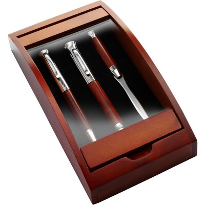 Set d'écriture, stylo bille, roller, coupe-papier