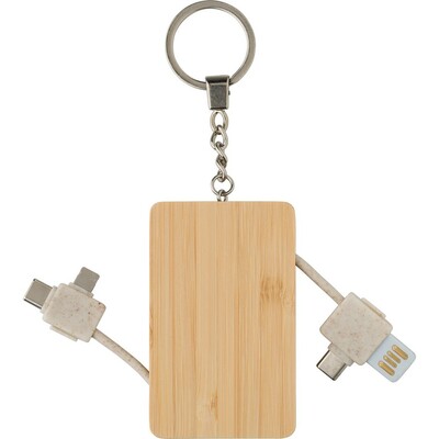 Ladekabel, Schlüsselanhänger aus Bambus
