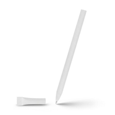 Rolled paper ball pen with cap | Brittany