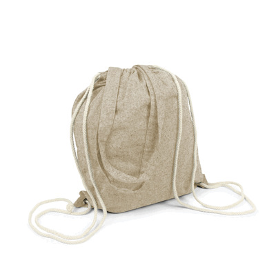Sac en coton recyclé 2 en 1, sac à cordon et sac shopping | Jamarion