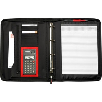 Conférencier A4, carnet et calculateur