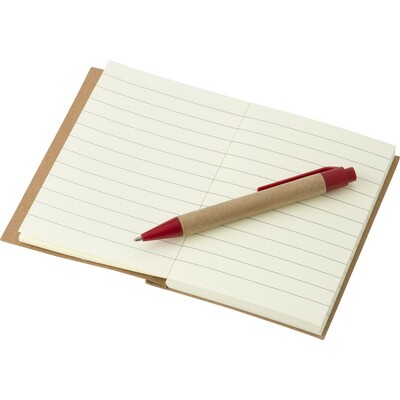 Notebook approx. A7 with ball pen