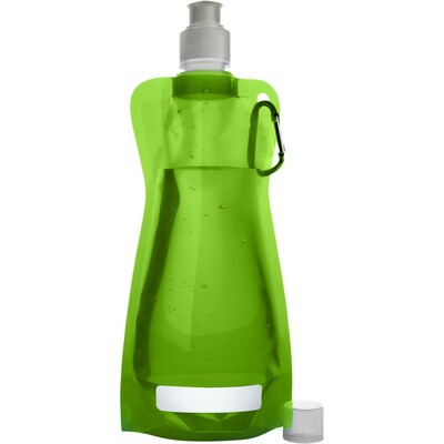 Trinkflasche 420 ml mit Karabinerhaken, faltbar