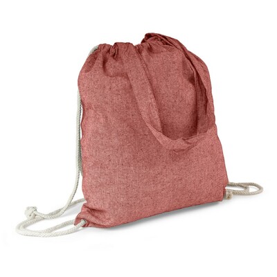 Baumwolltasche 2 in 1, Beutel mit Kordel, Einkaufstasche | Gondulfo