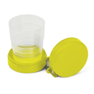 Foldable travel mug 220 ml with carabiner clip