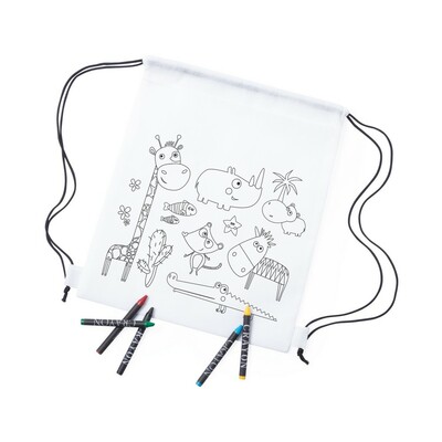 Drawstring bag for colouring, crayons | Rosemary