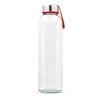 Szklana butelka 500 ml z kolorową wstążką | Viivi