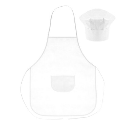 Küchen-Schürze mit Kochmütze, Kinder-Größe | Nedina